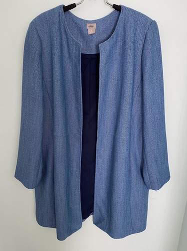 Cappotto aperto foderato blu