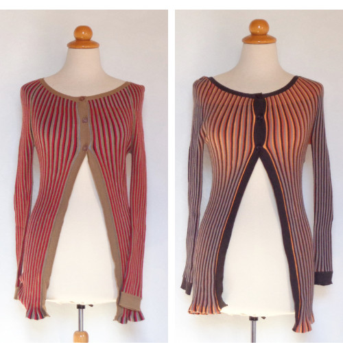 Cardigan righe arcobaleno - a,